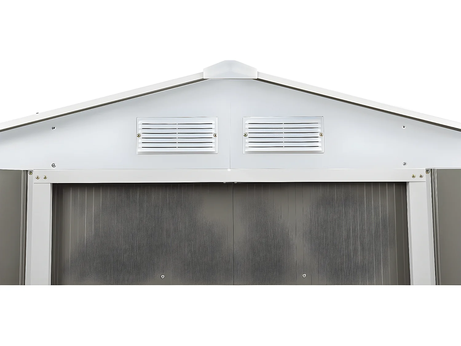 Gerätehaus aus Metall "Dallas" 15,16 m² mit Holzunterstand