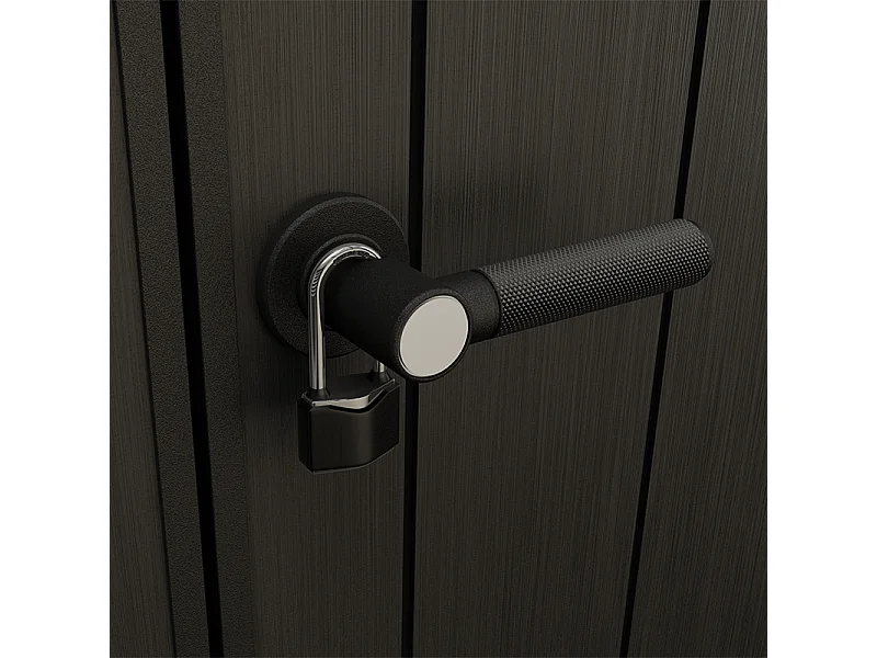 Abri jardin résine "Brossium Oakland 757" - 5,1 m² - 230 x 223.8 x 241.9 cm - Gris brossé