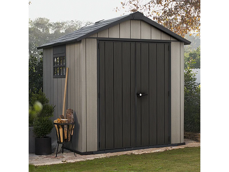 Tuinhuisje van hars "Brossium Oakland 757" - 5,1 m² - Geborsteld grijs
