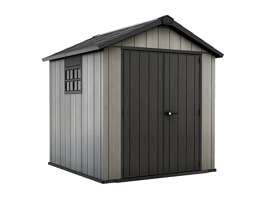 Tuinhuisje van hars "Brossium Oakland 757" - 5,1 m² - Geborsteld grijs