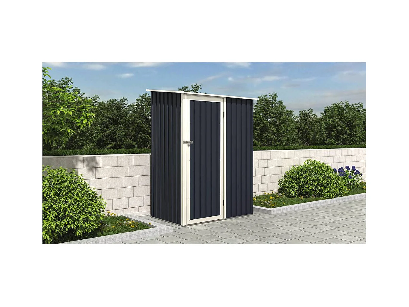 Gerätehaus aus Metall "Vega II"- 1,35 m² -Grau