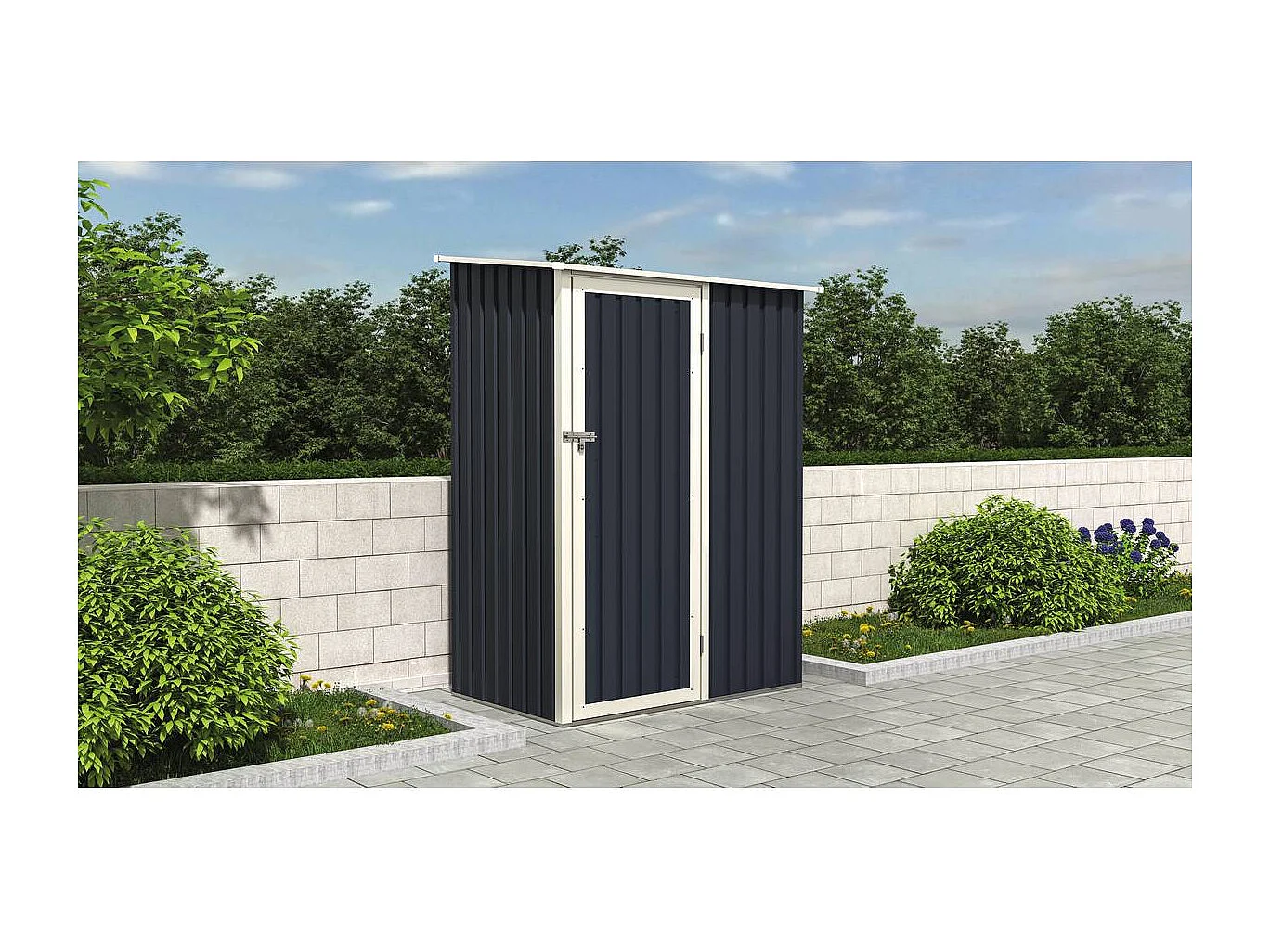 Wiata ogrodowa metalowa "Vega II" - 1,35 m² - Szara