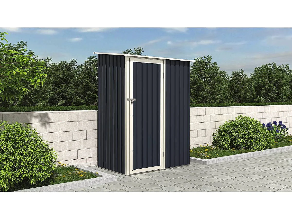 Abrigo de jardim metálico "Vega II" - 1,35 m² - Cinza