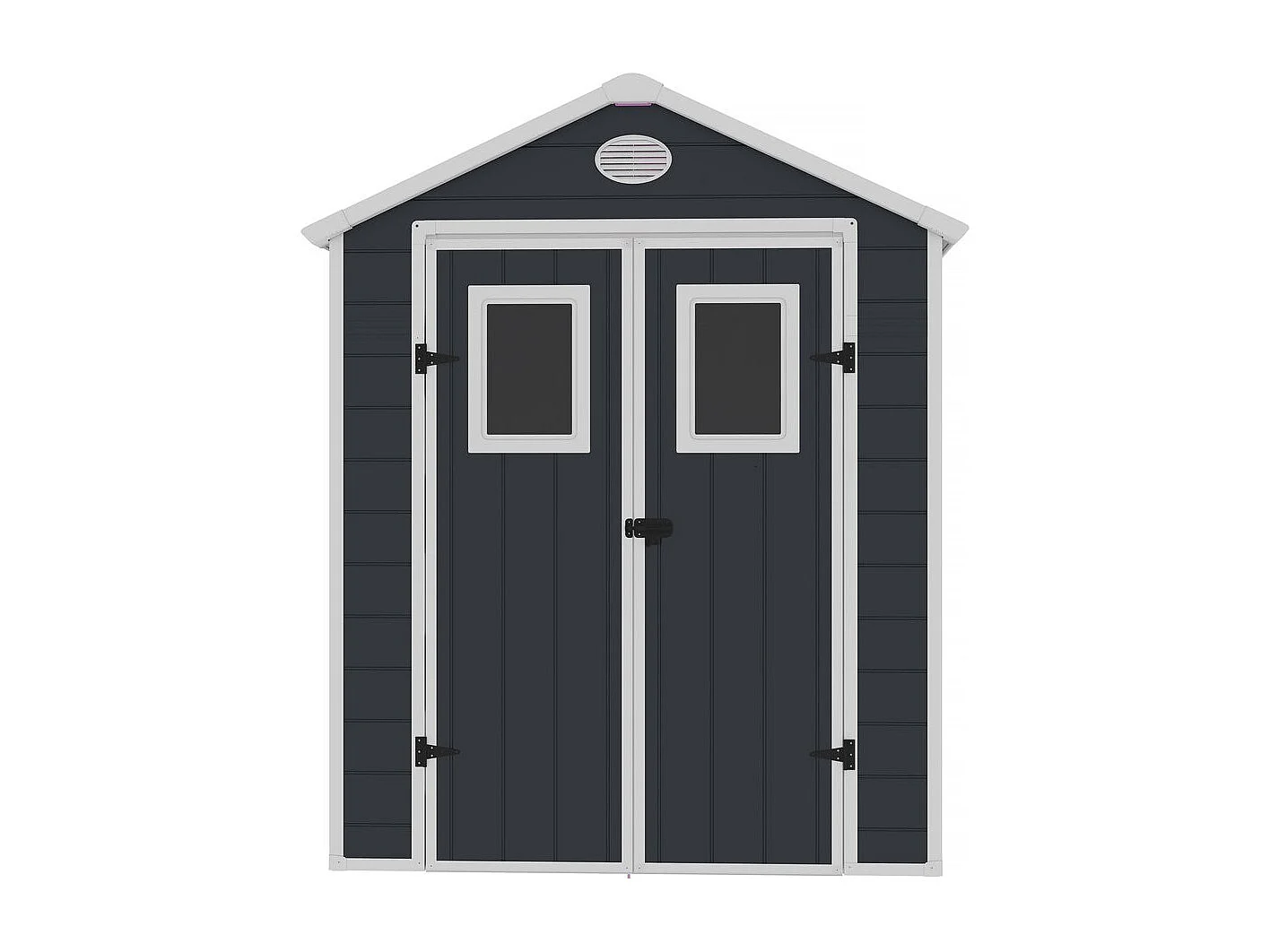 Abri de jardin résine "Texas" - 5.23 m² - kit d'ancrage inclus  - Anthracite