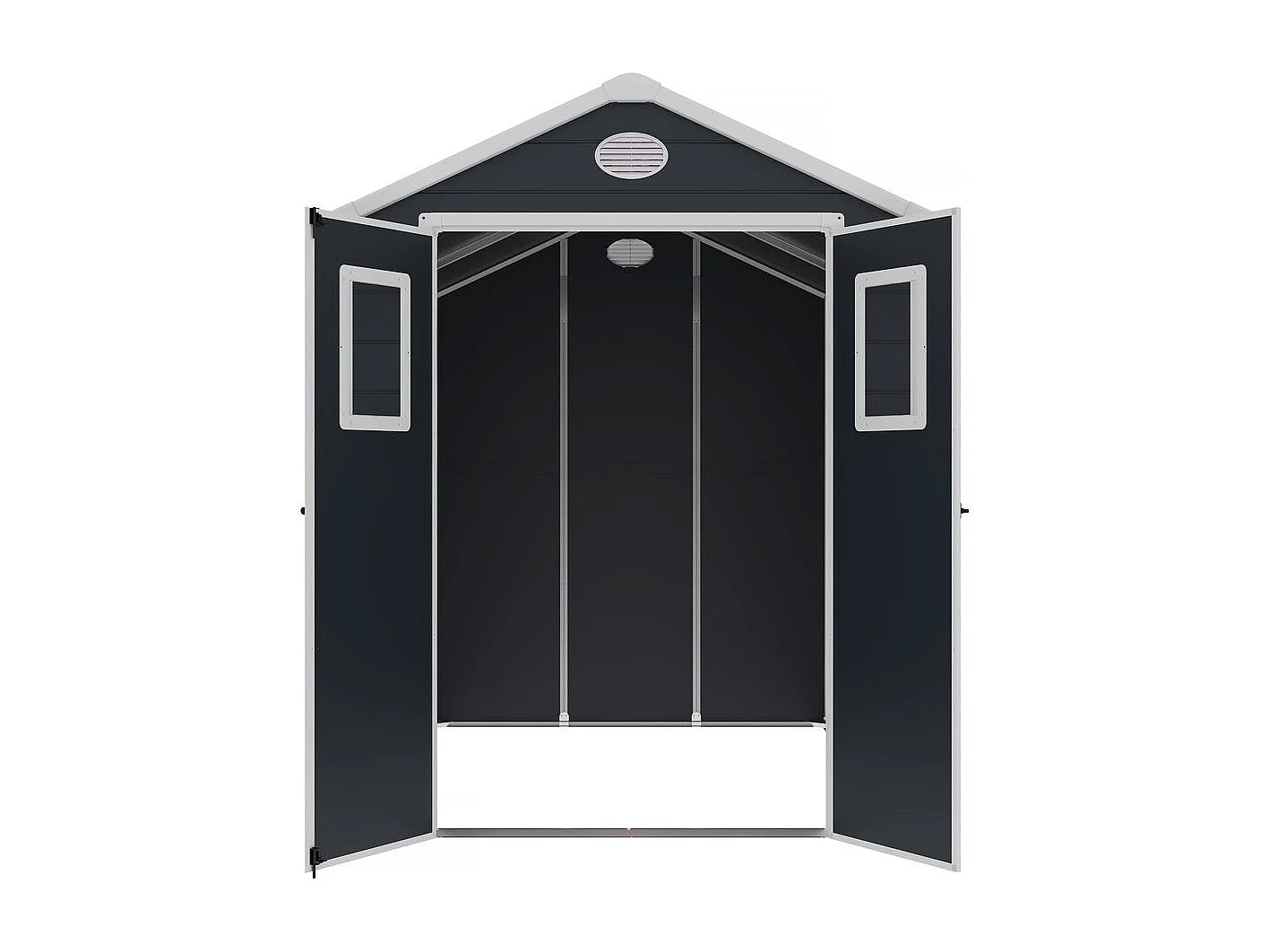 Abri de jardin résine "Texas" - 5.23 m² - kit d'ancrage inclus  - Anthracite