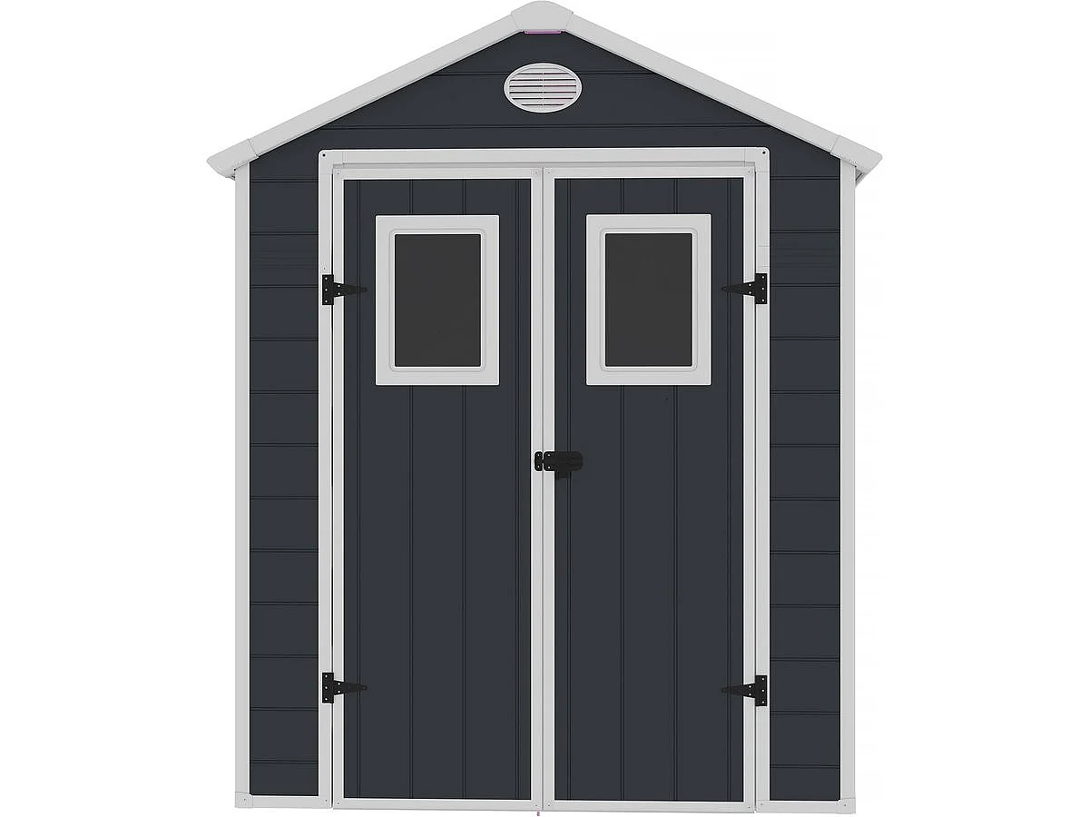 Wiata ogrodowa z żywicy "Texas" - 5,23 m² - zestaw do kotwienia w zestawie - antracyt