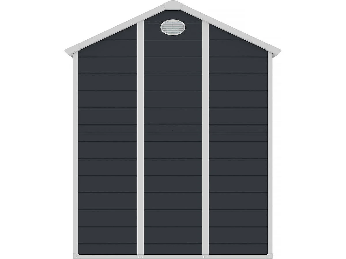 Harts trädgårdsskjul "Texas" - 5,23 m² - Antracit - UV-resistent - Stålram - Ventilation - Förankringskit