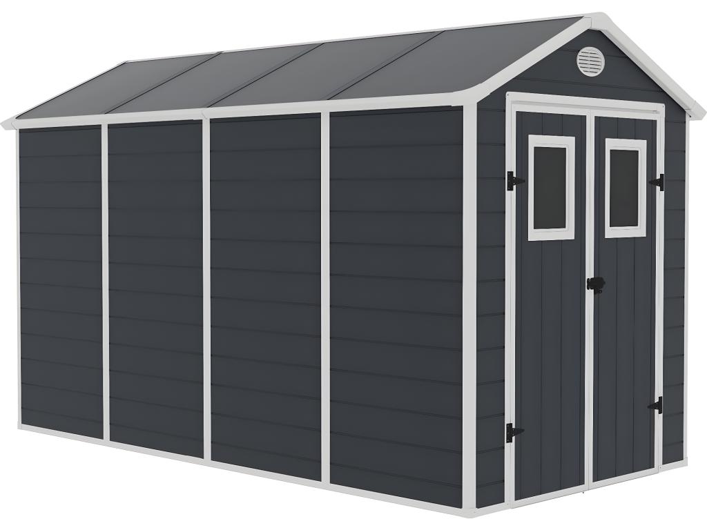 Abri De Jardin R sine Texas 6 88 M Kit D ancrage Inclus Anthracite