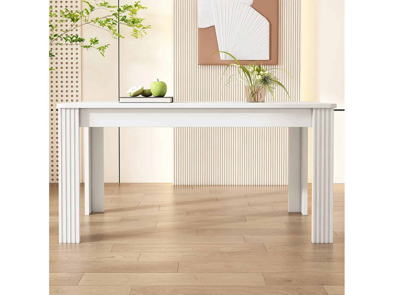 Four-Legged Dining Table - Modern Style - White
