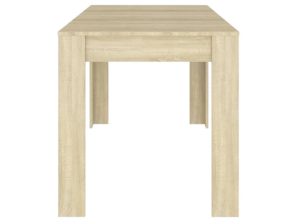 Table à manger chêne 140 x 74,5 x 76 cm en panneau de bois