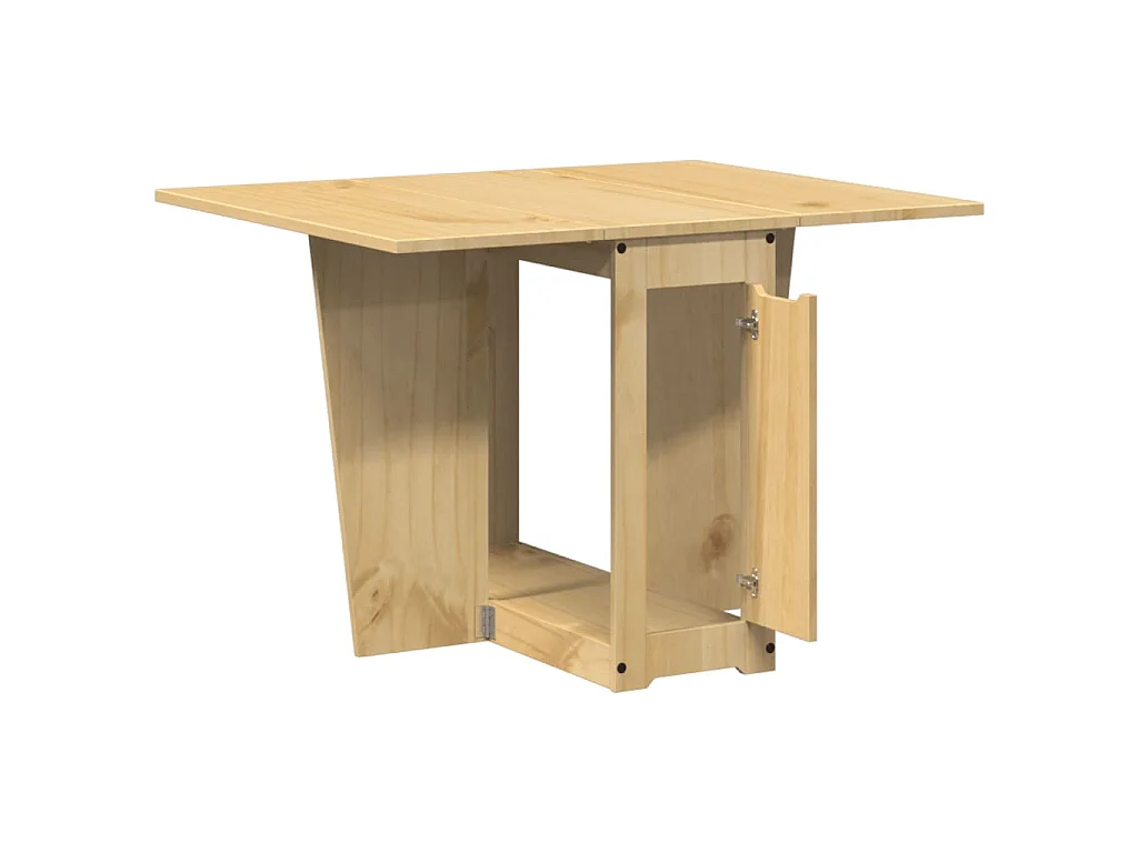 Table à manger papillon pliante Corona cire marron bois de pin