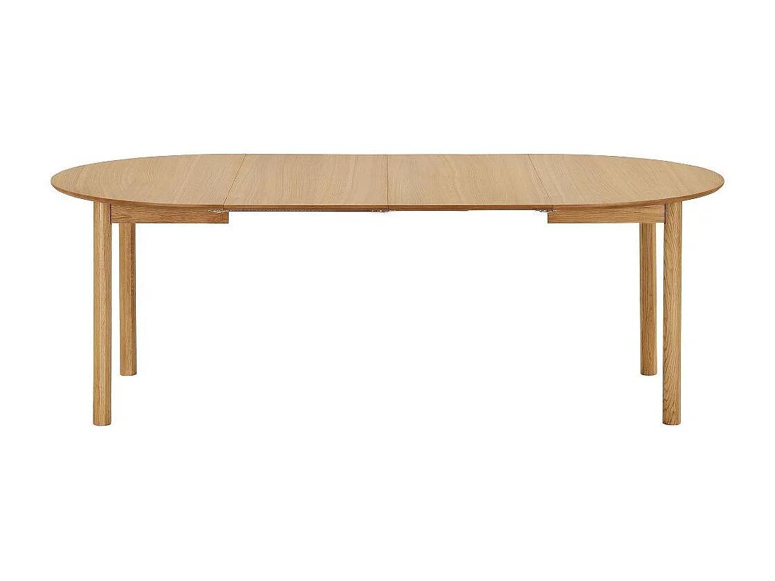 Jona table de salle à manger 120, 170, 220 cm incl. 2 rallonges placage chêne.