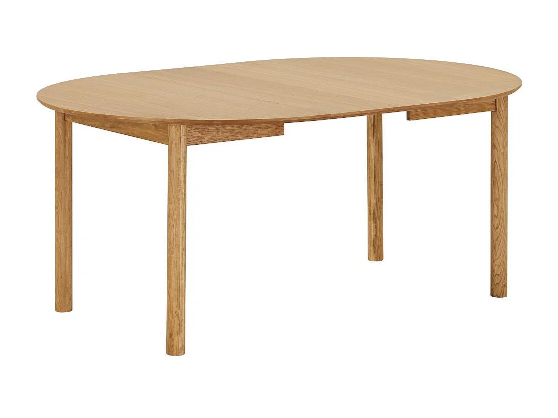 Jona table de salle à manger 120, 170, 220 cm incl. 2 rallonges placage chêne.