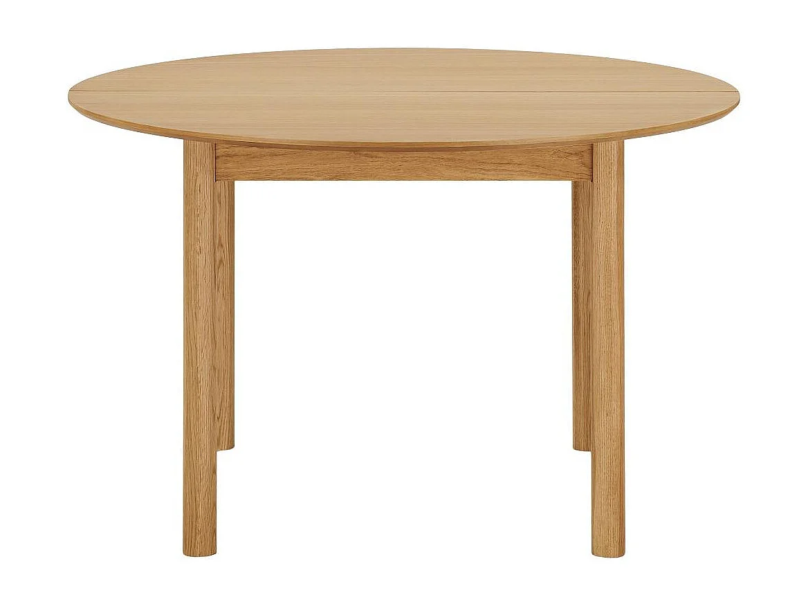 Jona table de salle à manger 120, 170, 220 cm incl. 2 rallonges placage chêne.