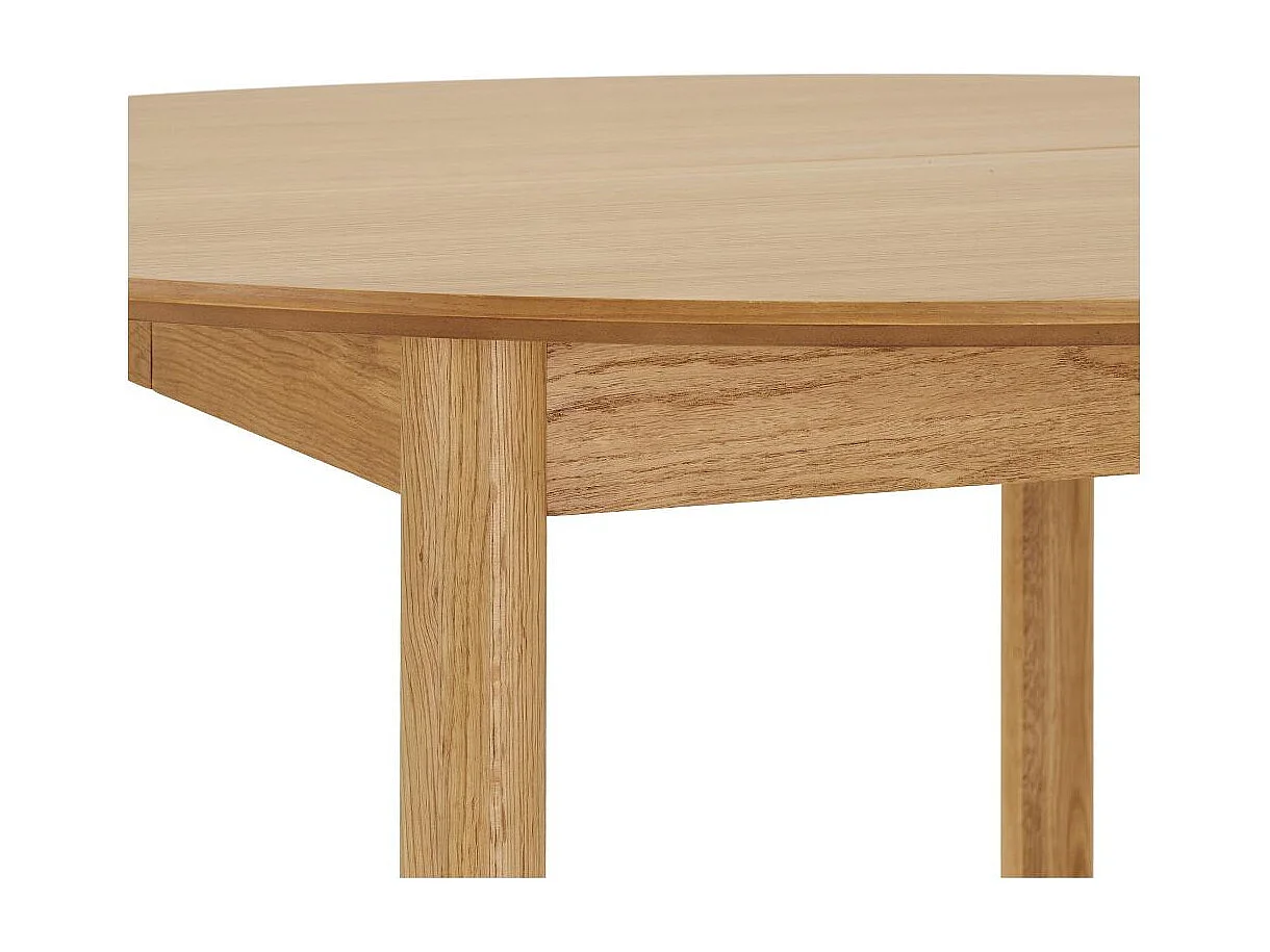 Jona table de salle à manger 120, 170, 220 cm incl. 2 rallonges placage chêne.