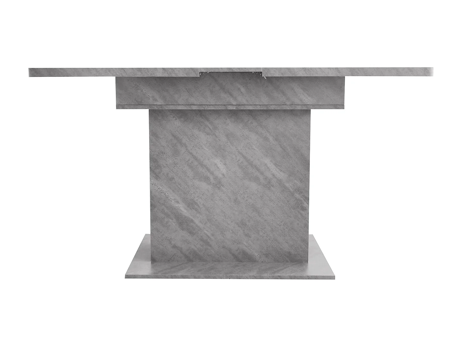 Extendable modern dining table with storage underneath - Grey