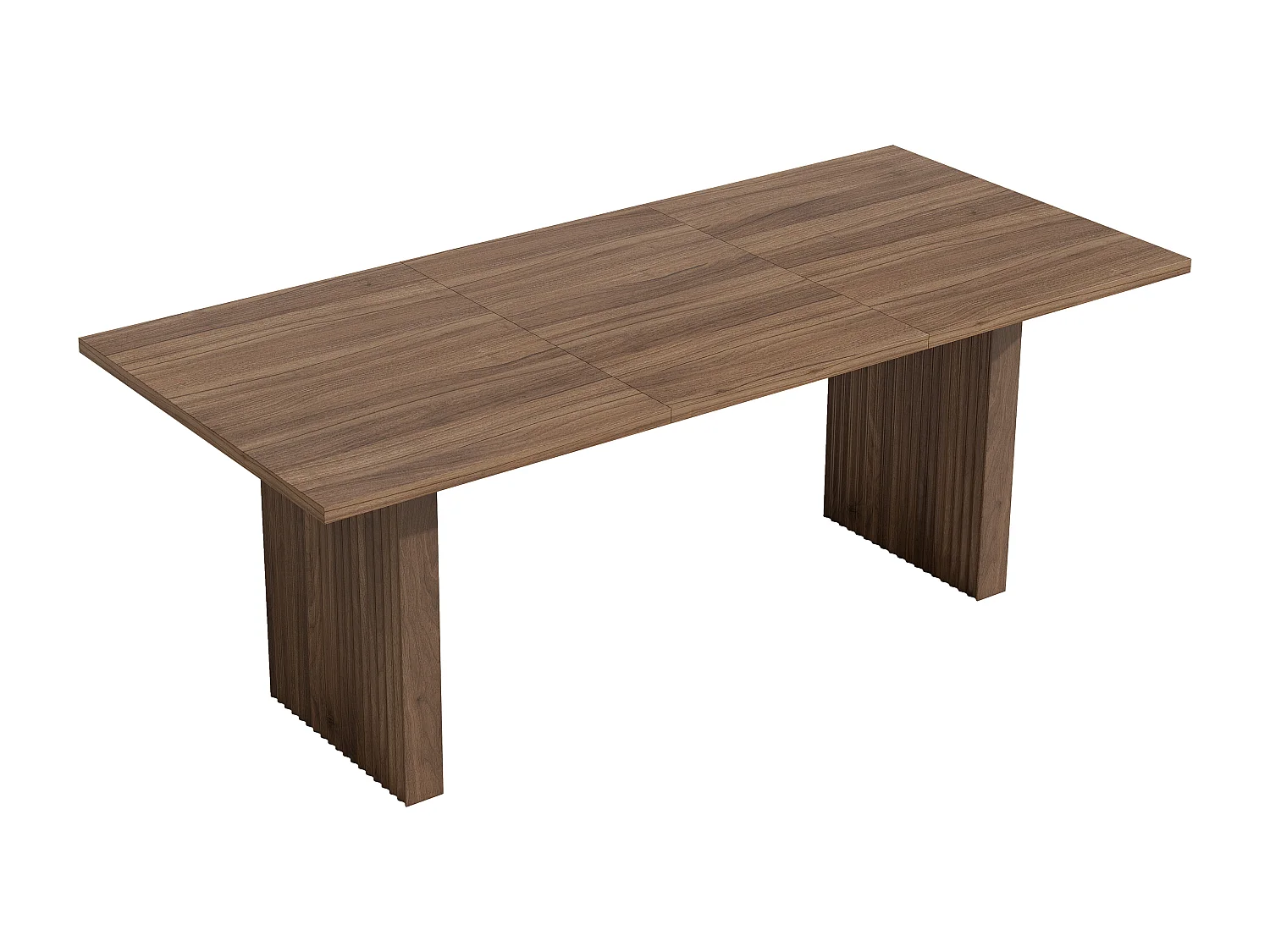Table à manger extensible 140/200x90x75cm - Pour 6 à 8 personnes - Plateau rectangulaire épais - Marron