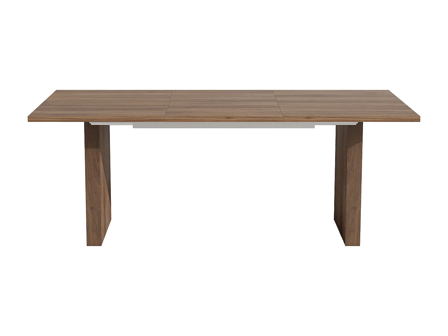 Table à manger extensible 140/200x90x75cm - Pour 6 à 8 personnes - Plateau rectangulaire épais - Marron
