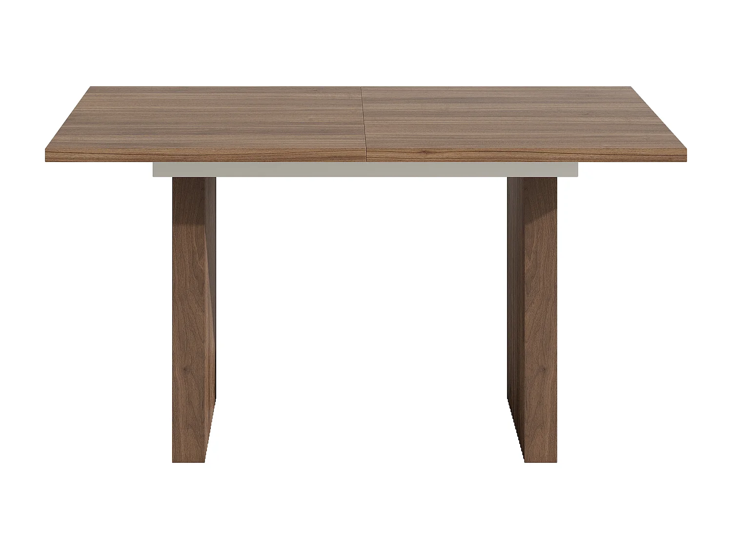 Table à manger extensible 140/200x90x75cm - Pour 6 à 8 personnes - Plateau rectangulaire épais - Marron