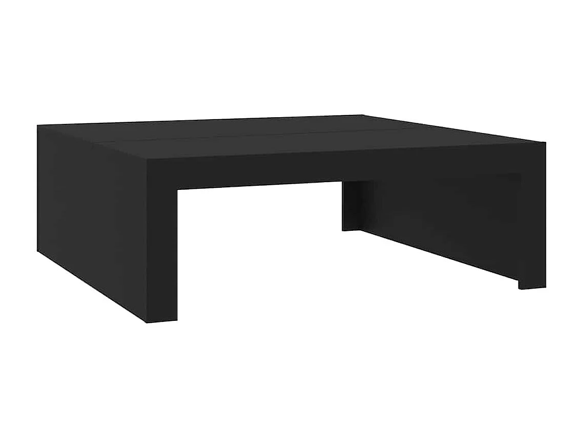 Table basse noir 100x100x35 cm bois d'ingénierie
