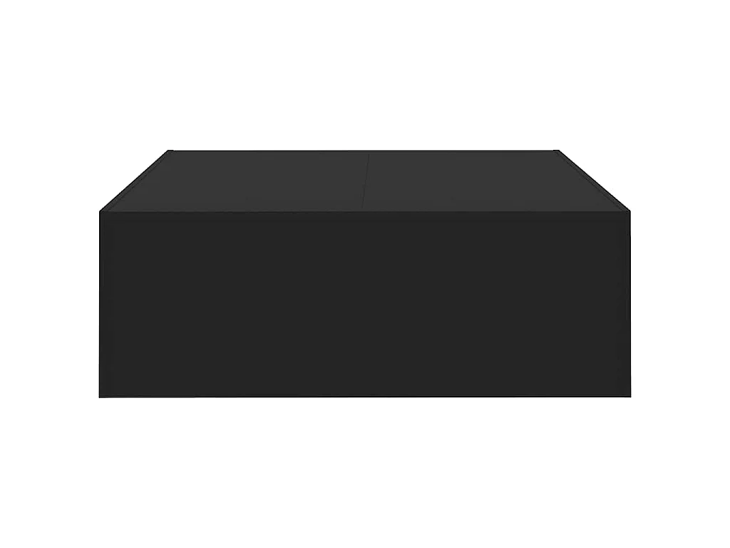 Mesa de centro de madera contrachapada, color negro, 100 × 100 × 35 cm