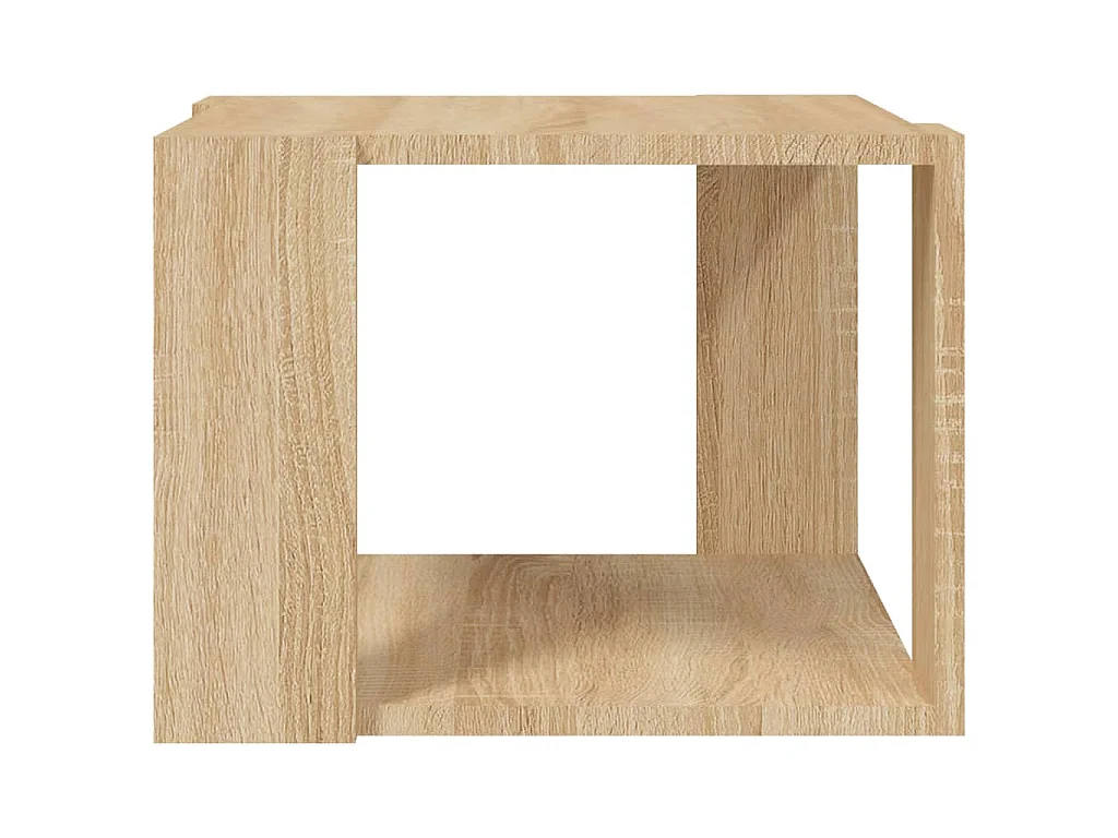Table basse chêne 40 x 40 x 30 cm panneau de bois