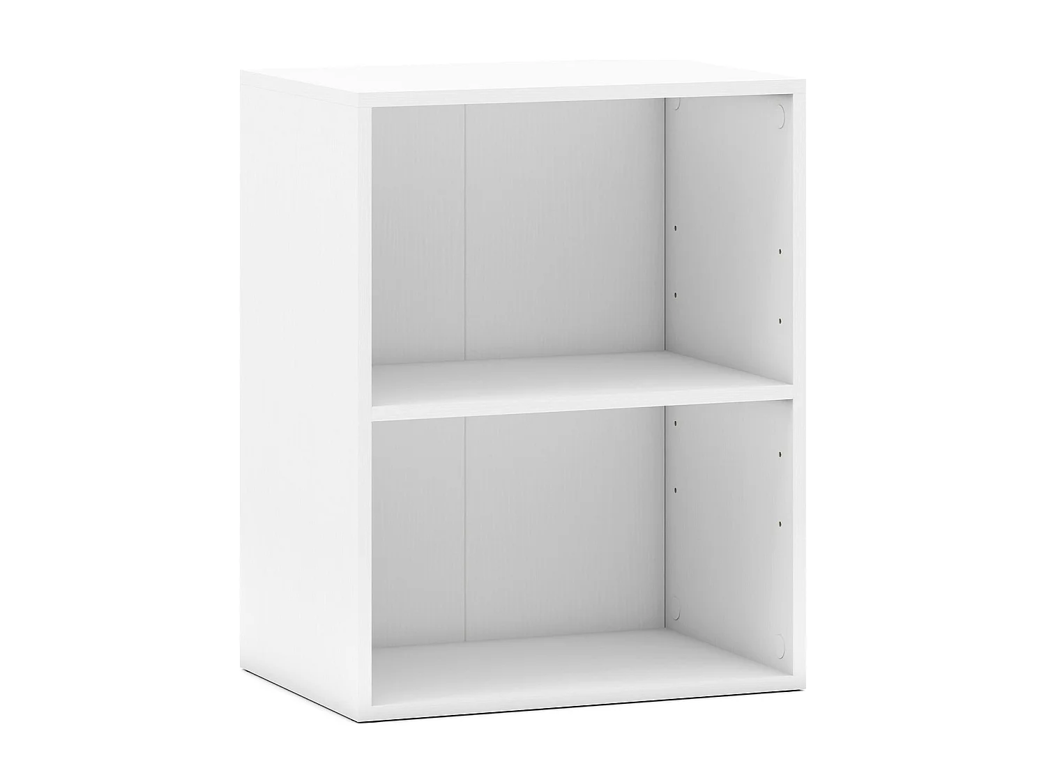 Étagère à livres 2 étages Étagère de rangement ouverte en bois blanc 42 x 29,5 x 53,5 cm