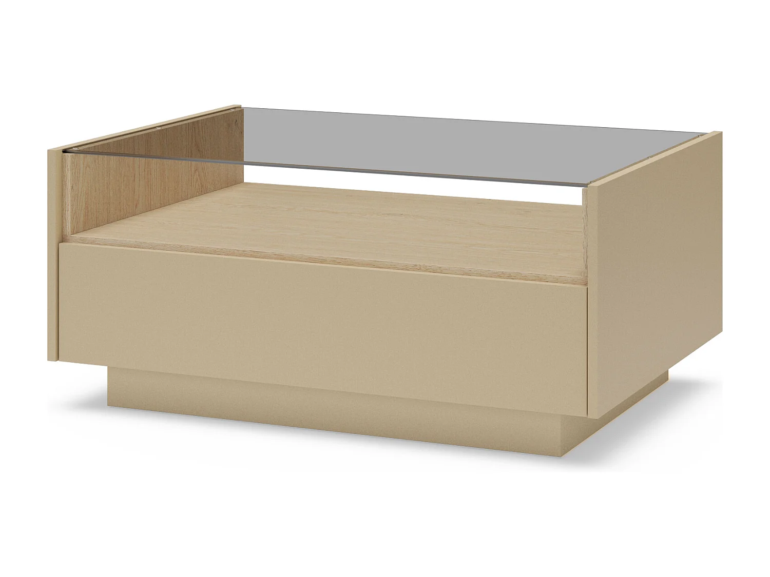 Salontafel, cacao + cremona eikenhout, 96 x 43,4 x 67,2 cm