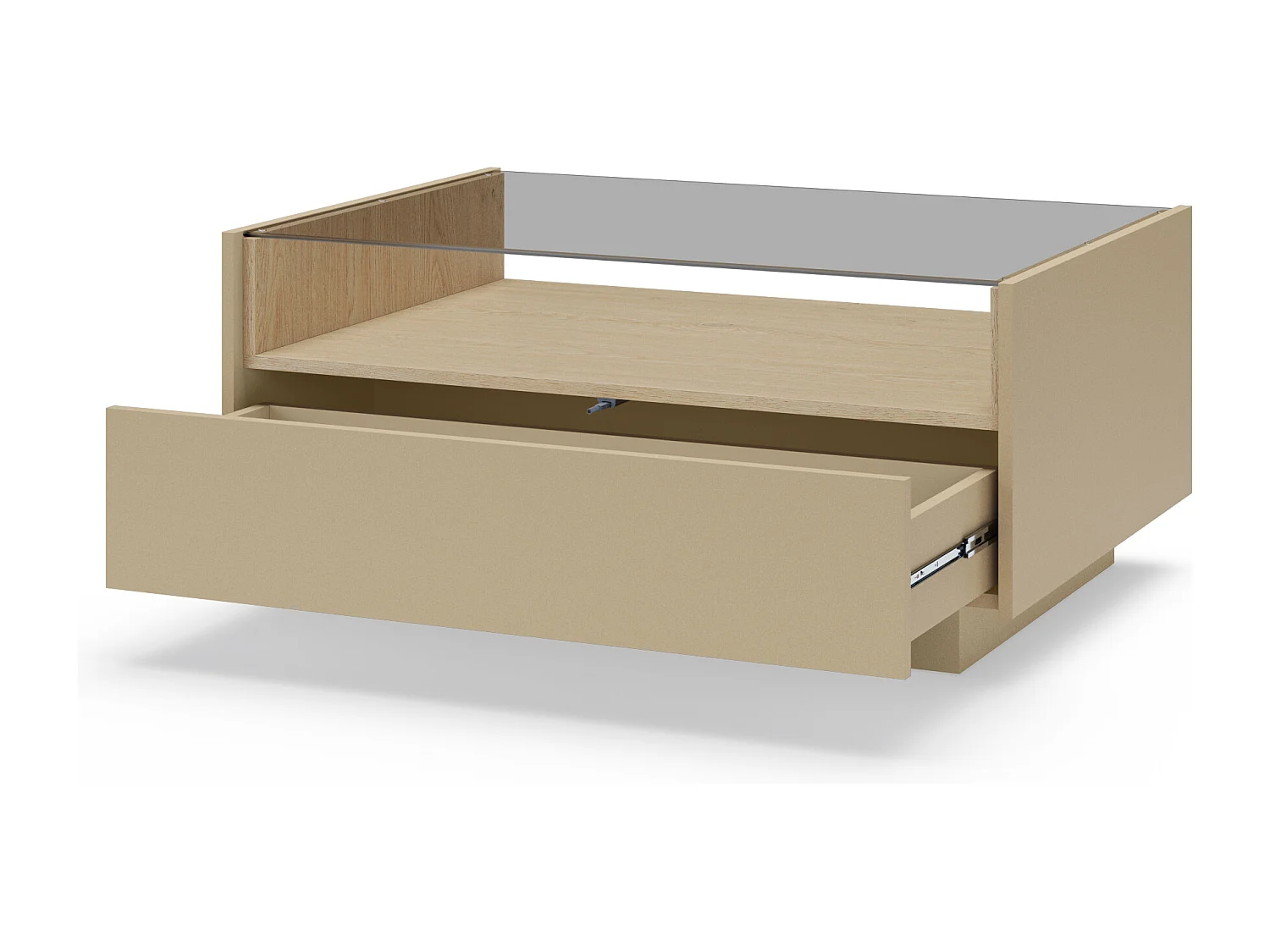Salontafel, cacao + cremona eikenhout, 96 x 43,4 x 67,2 cm