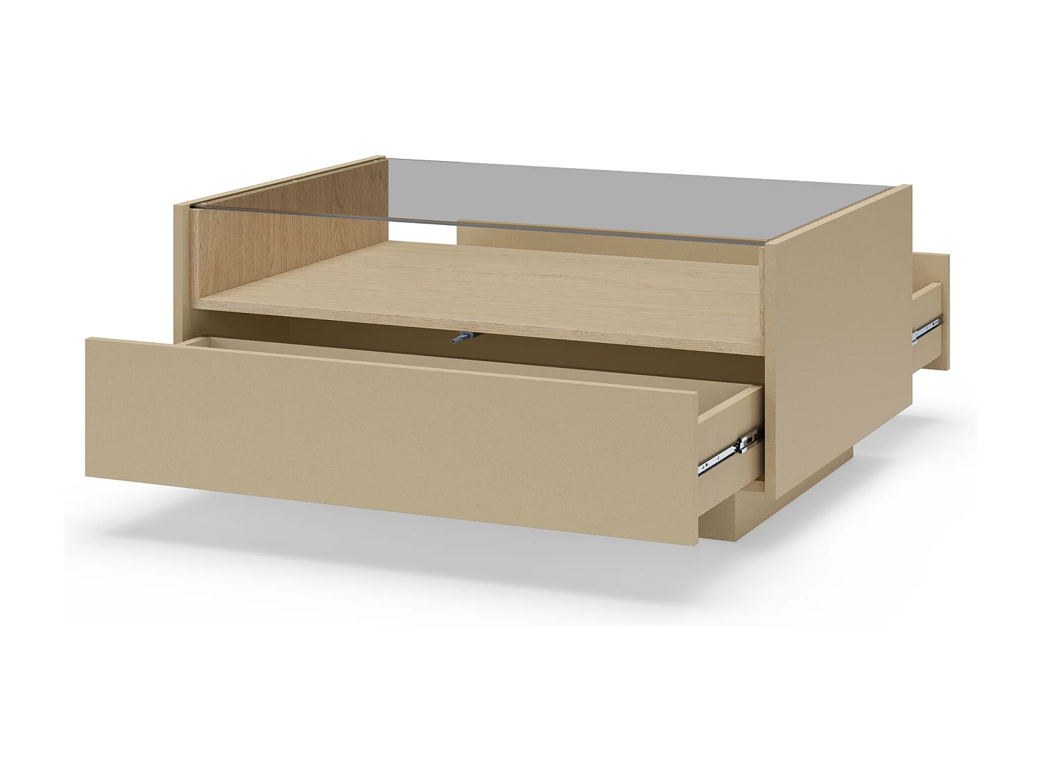 Salontafel, cacao + cremona eikenhout, 96 x 43,4 x 67,2 cm