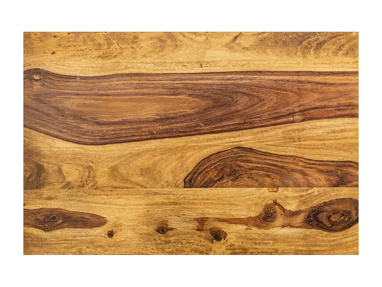 Table basse GRADI 60 cm en bois massif de Sheesham – Table basse carrée avec espace de rangement