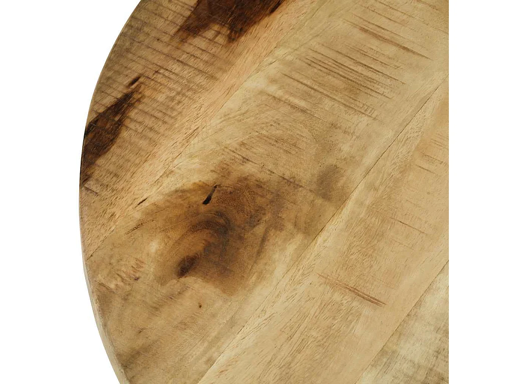 Mesa de centro rugosa de madera de mango, 65 × 32 cm