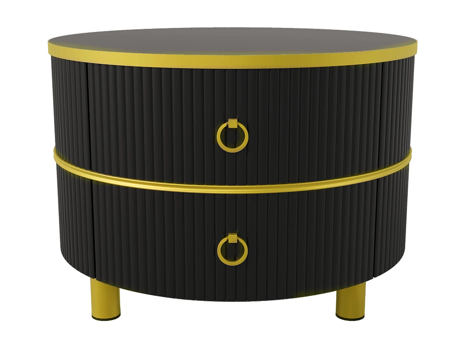 2-in-1 Nesting Coffee Table - 70 x 70 x 46 cm + 50 x 50 x 40 cm - Combination Coffee Table with 2 Drawers - MDF - Black