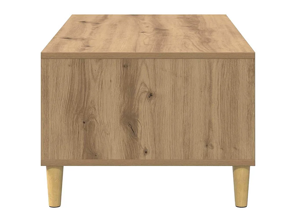 Mesa de centro de roble artisan, 90 × 50 × 26,5 cm