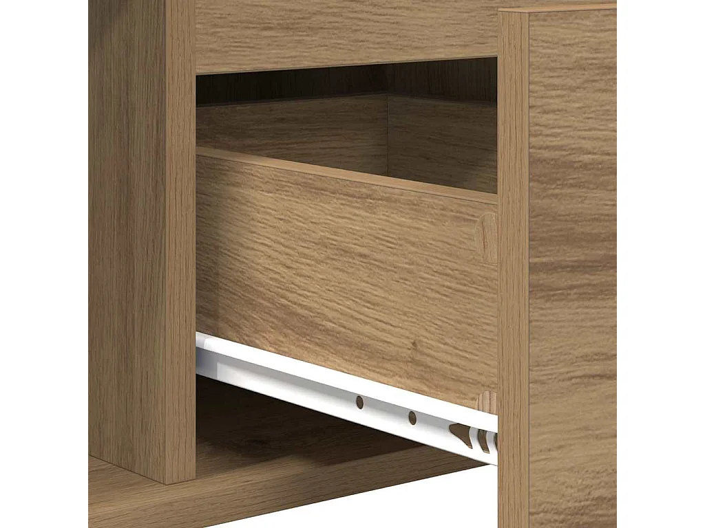 Mesa de centro de roble artisan, 90 × 50 × 26,5 cm