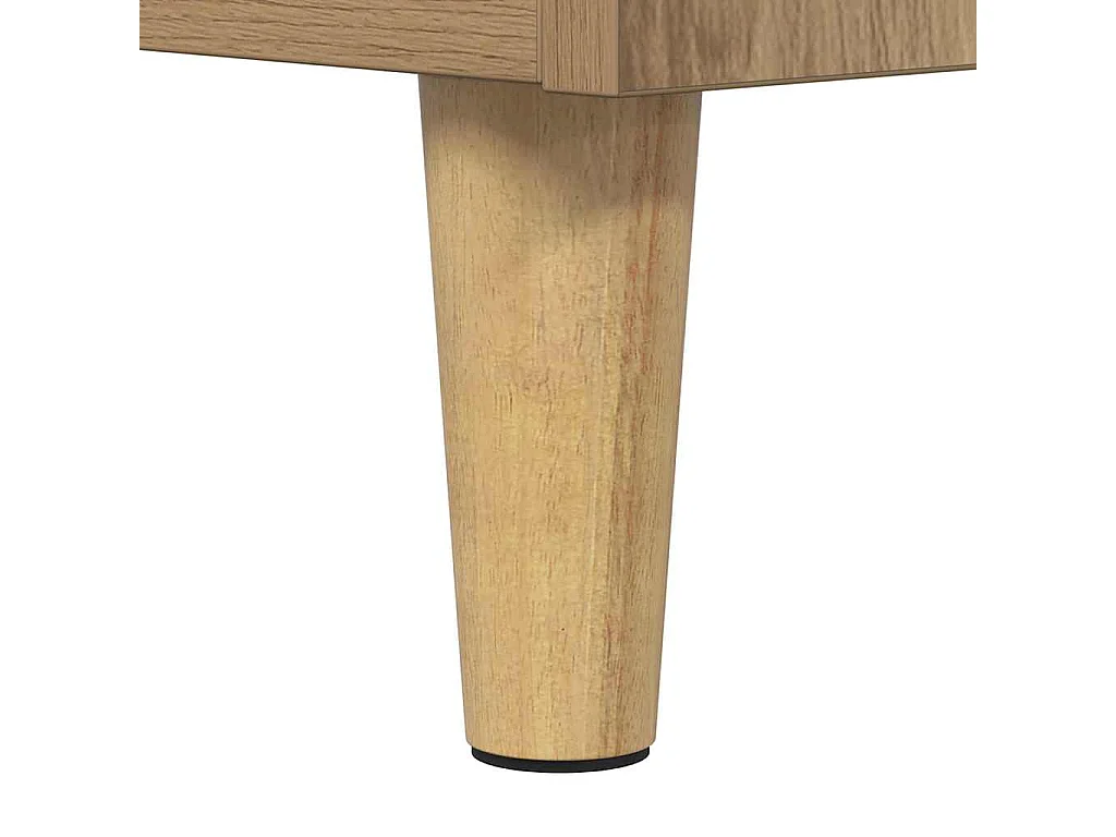 Mesa de centro de roble artisan, 90 × 50 × 26,5 cm