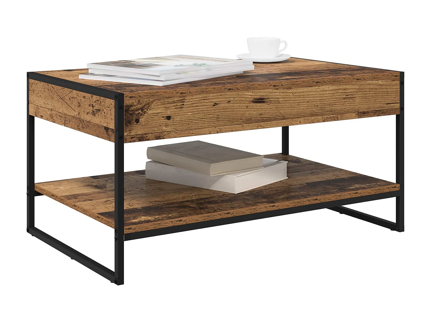 Table basse Bois Ancien 80 x 50 x 40 cm Bois d'ingénierie