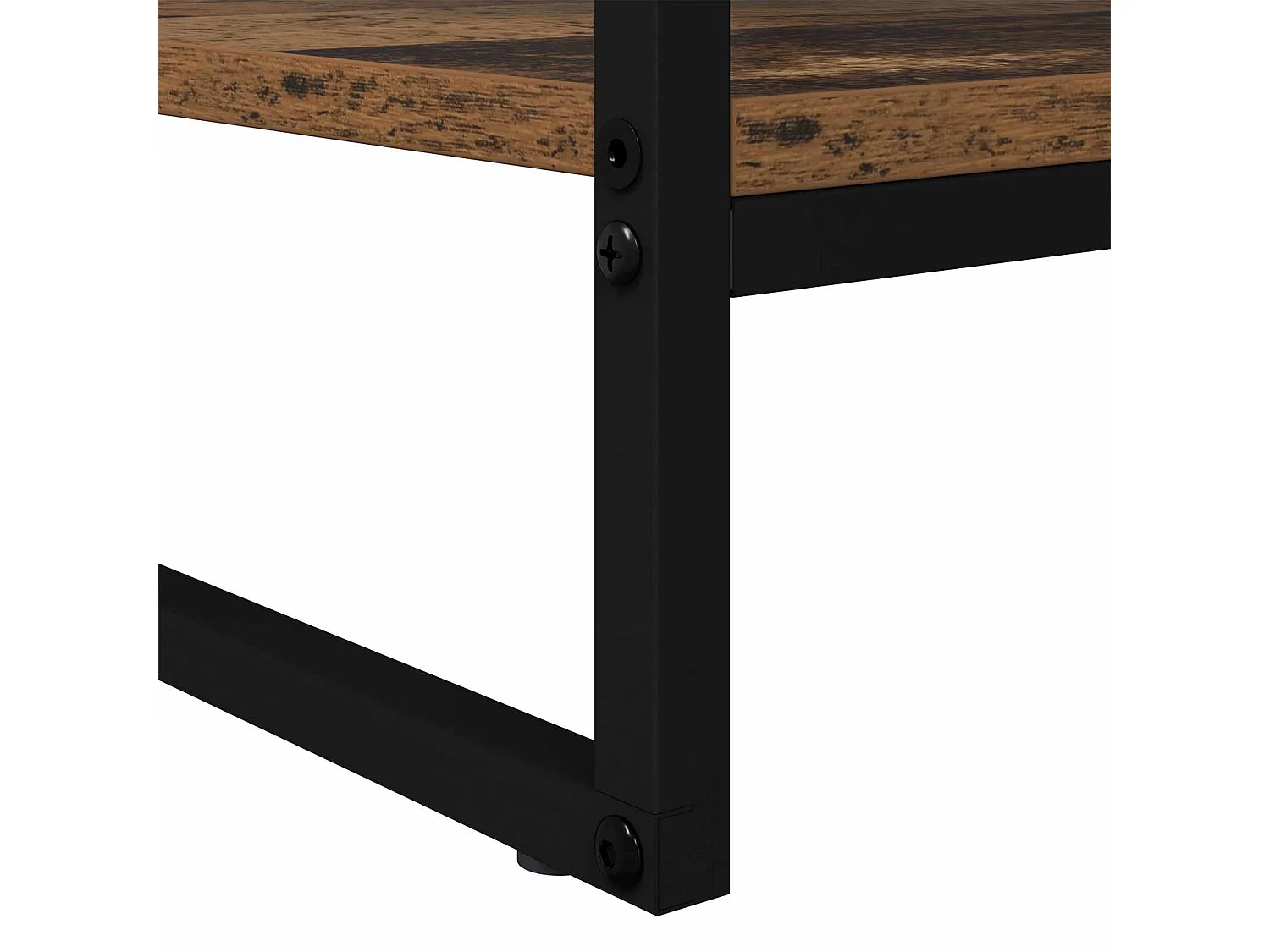 Mesa de centro de madera vieja con tablero de madera 80 × 50 × 40 cm