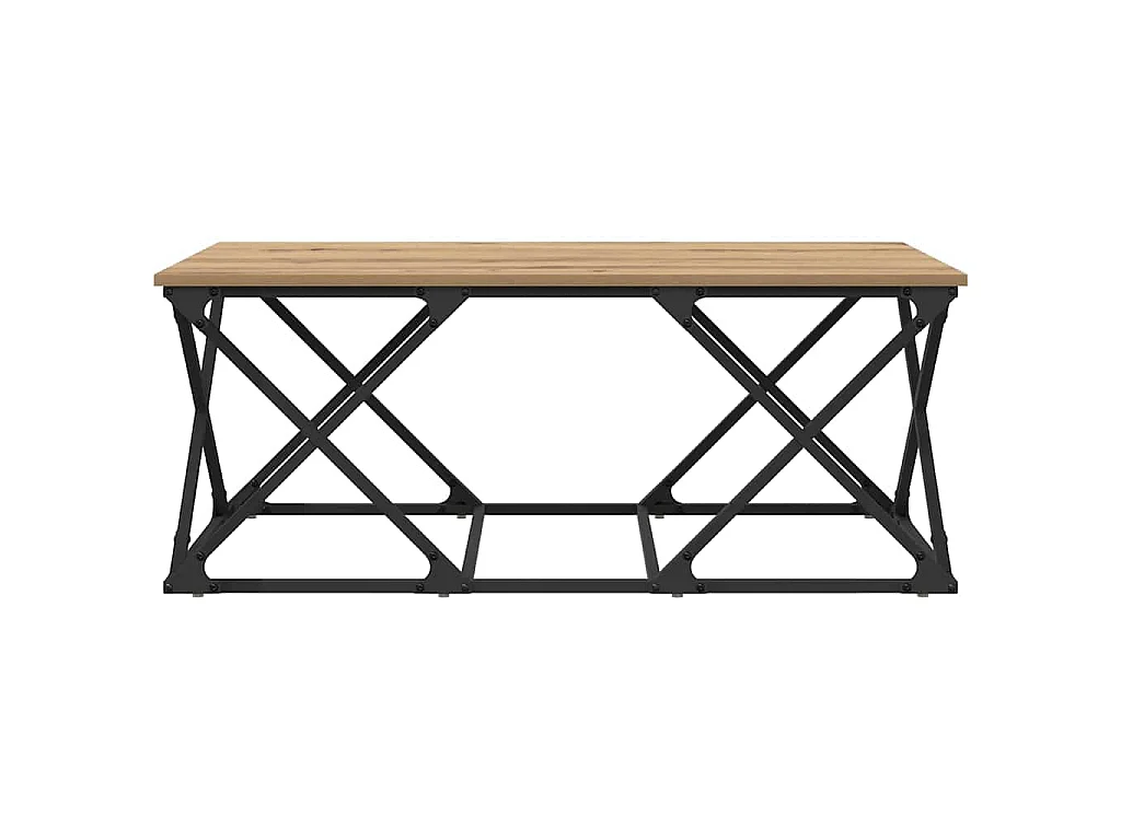 Mesa de centro de roble artisan 100 × 49 × 40 cm