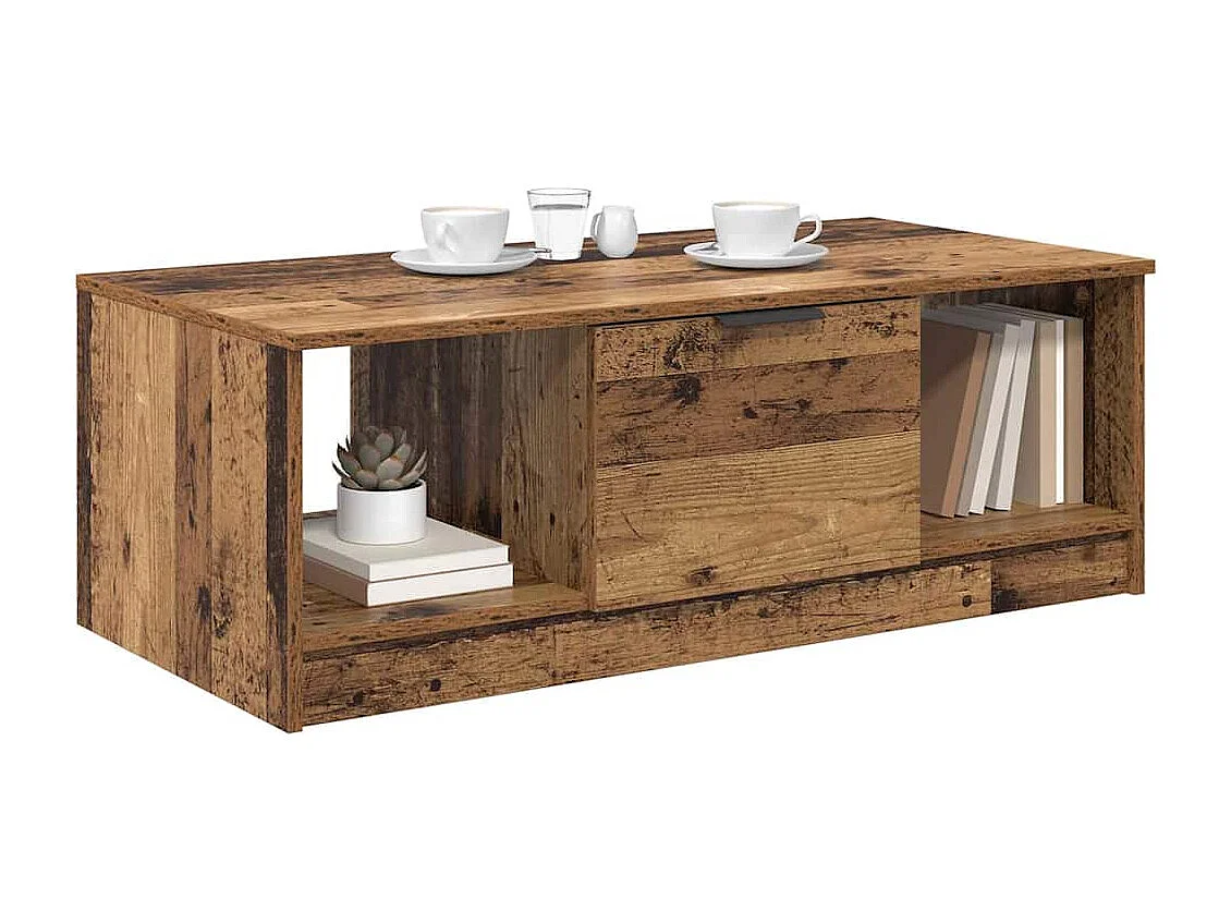 Table basse Bois Ancien 102 x 50 x 36cm Bois d'ingénierie