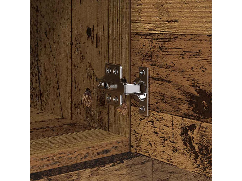 Mesa de centro de madera envejecida, 102 × 50 × 36 cm