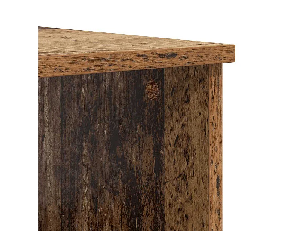 Mesa de centro de madera envejecida, 102 × 50 × 36 cm