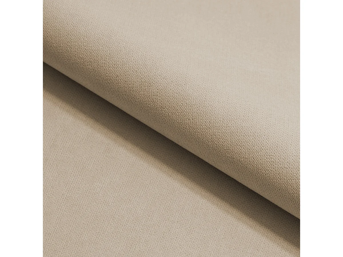 Lit continental VARELI, 160x200 cm, Tissu tressé, Beige