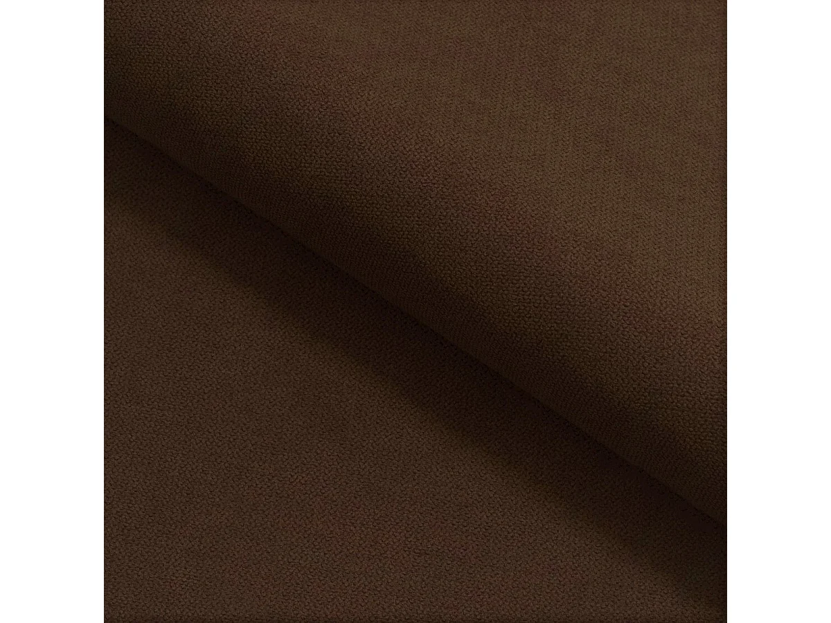 Lit continental AREZI, 160x200 cm, Tissu tressé, Marron