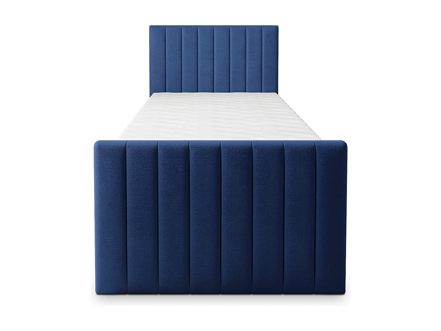 Boxspringbed ARION 90x200 cm Set met hoofdbord, bedbodem en matras, Blauw