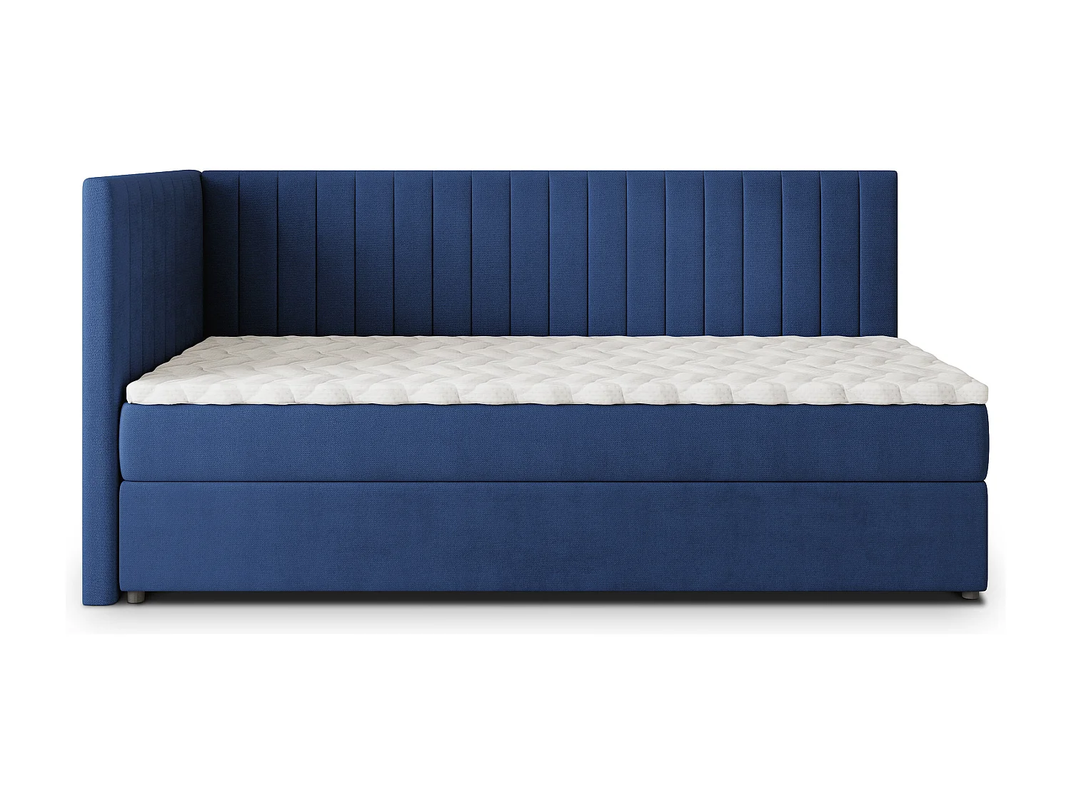Boxspringbed ARIS 90x200 cm Set met hoofdbord, bedbodem en matras, Blauw