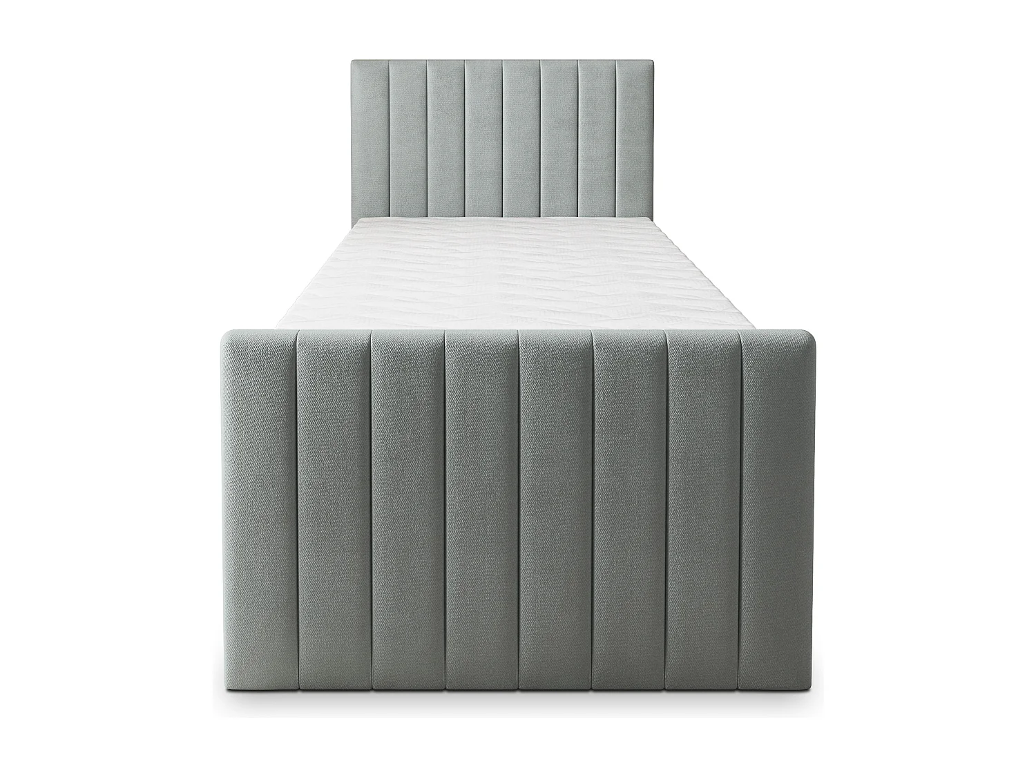 Boxspringbed ARION 80x200 cm Set met hoofdbord, bedbodem en matras, Lichtgrijs