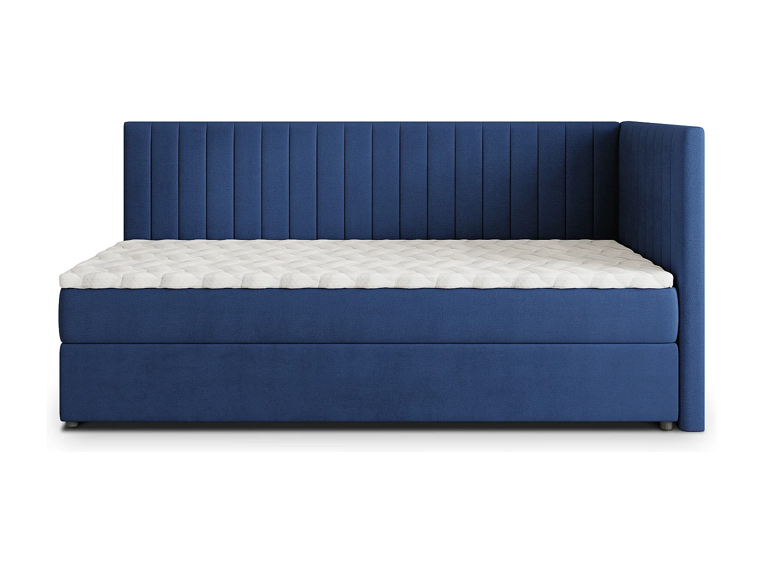 Boxspringbed ARIS 80x200 cm Set met hoofdbord, bedbodem en matras, Blauw