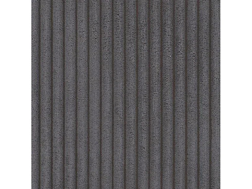 Lit continental VERDON, 180x200 cm, Tissu en velours côtelé, Gris