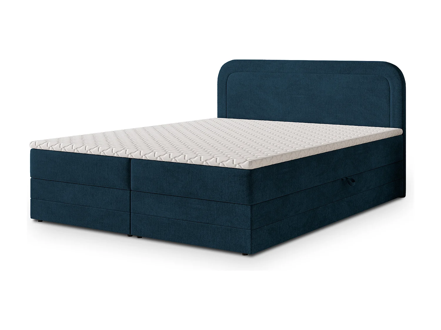 Boxspringbed ARMEL 180x200 cm Set met hoofdbord, bedbodem en matras, Blauw